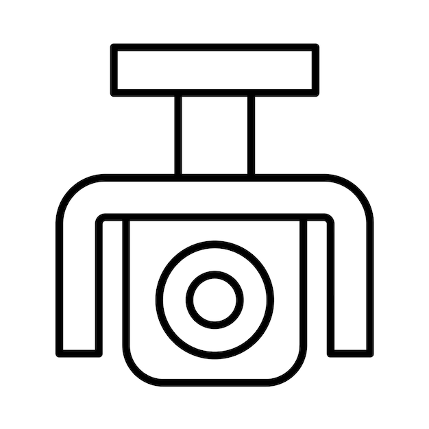 Security Camera Line Illustration