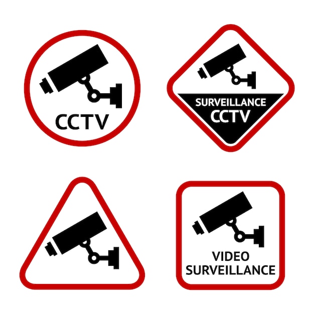 Security camera, set stickers