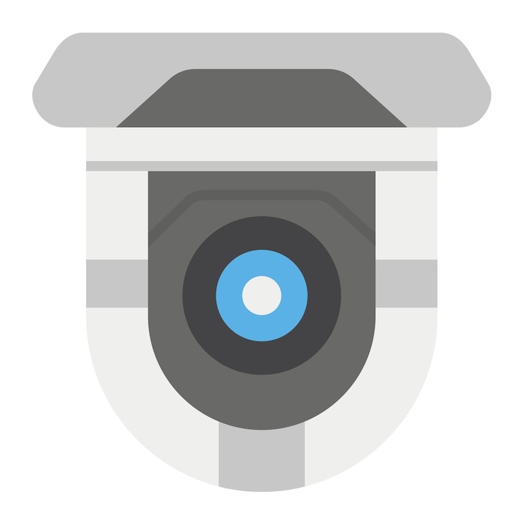 Vector security camera vector illustration style