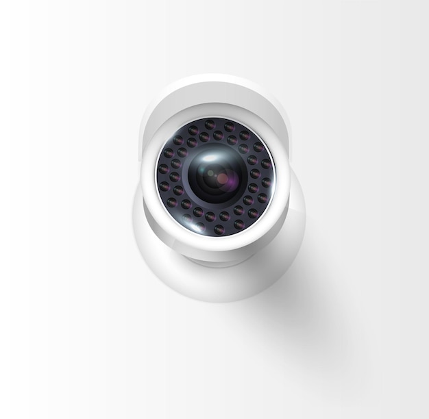 Security cameras on modern building professional surveillance camera security system technology