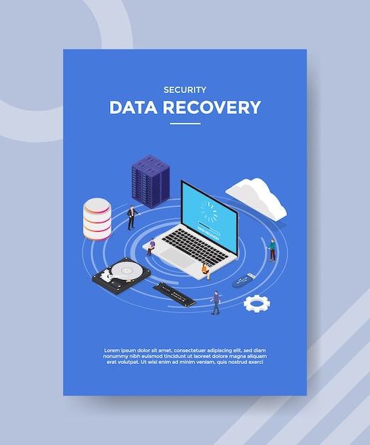 Security data recovery flyer template