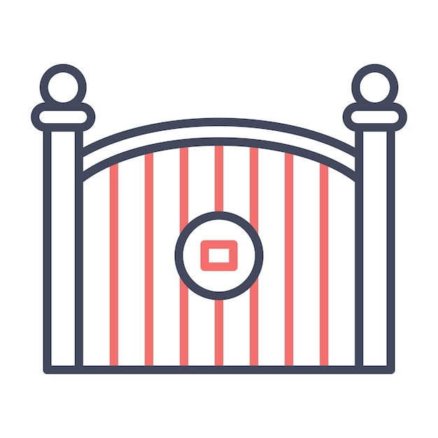 Vector security gate vector illustration style