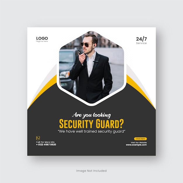 Security guard service social media post design