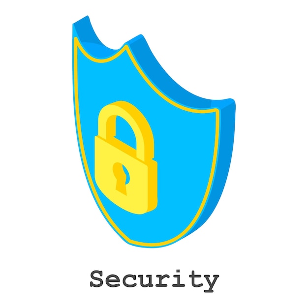 Security icon Isometric illustration of security vector icon for web