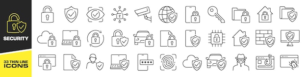 Security icons Safety icon set Vector