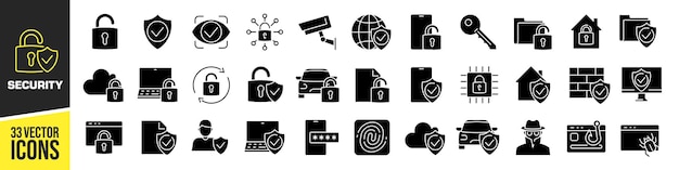 Security icons Safety icon set Vector