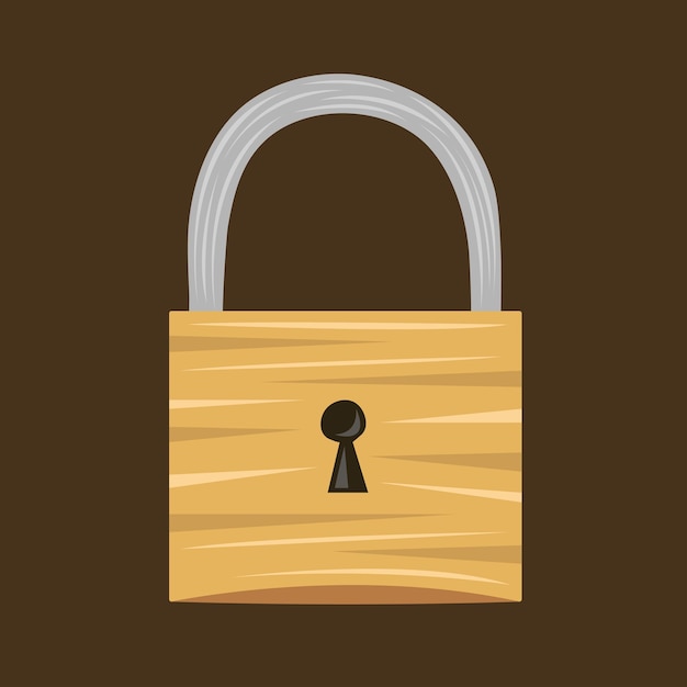 Security lock illustration