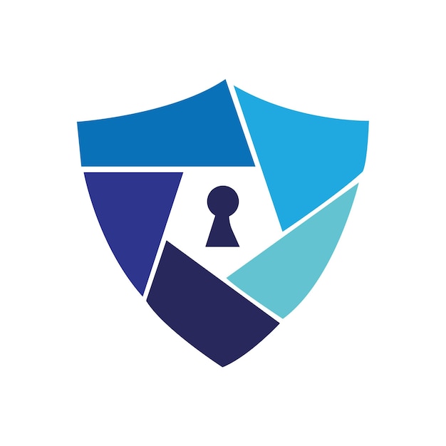 Security Lock Protection ikon Logo Template Design Free Vector