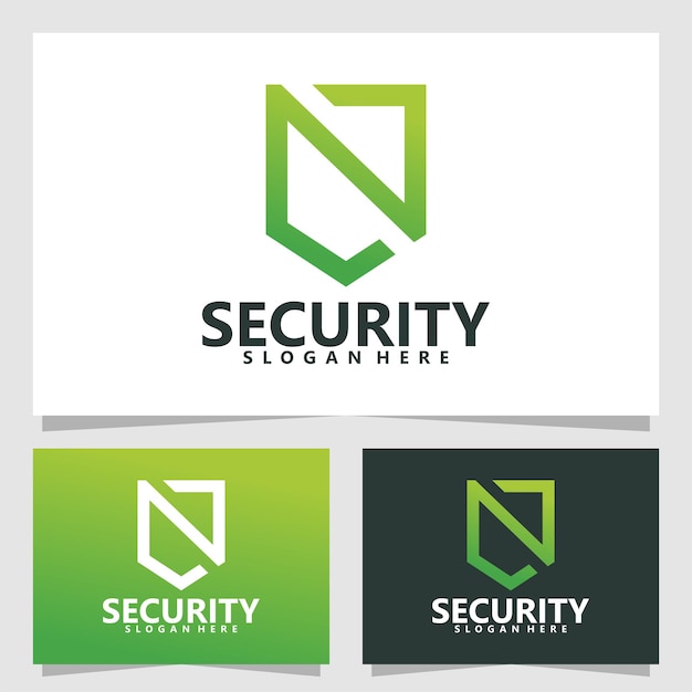 Modello di progettazione vettoriale del logo di sicurezza