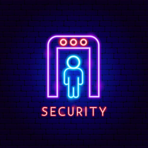 Security Neon Label