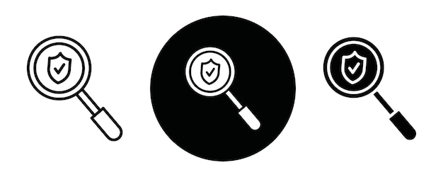 Security scan outline icoon verzameling of stel Security scan Dunne vector lijn kunst
