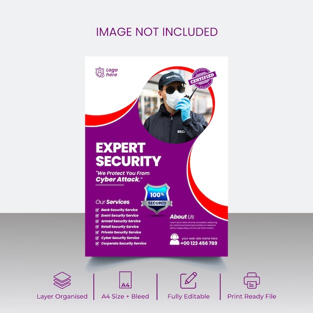 Security service flyer template design