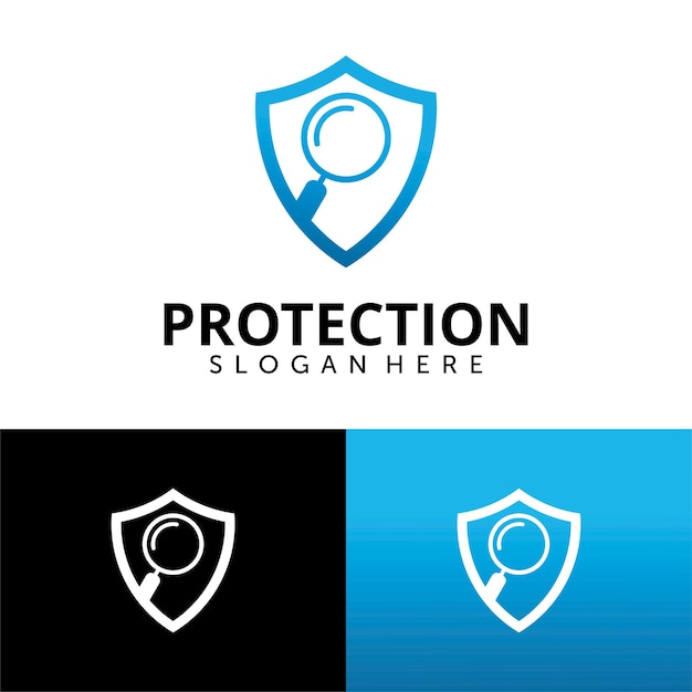 Modello di progettazione del logo dello scudo di sicurezza