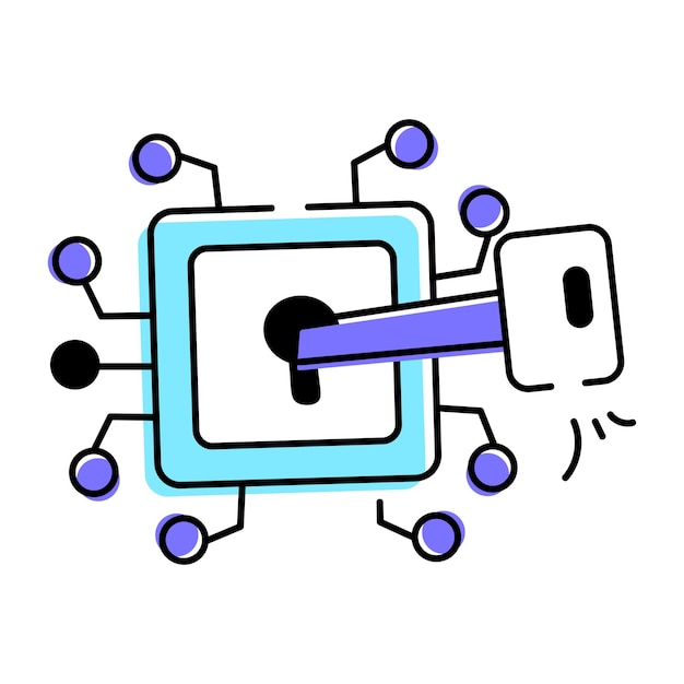 Security Systems Doodle Icon