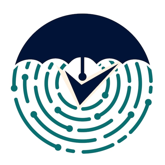 Modello di progettazione del logo della tecnologia di sicurezza icona illustrazione identità del marchio