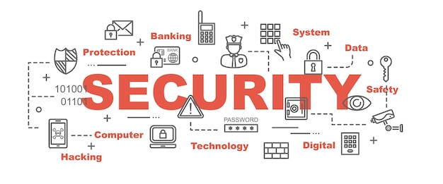 Security vector banner