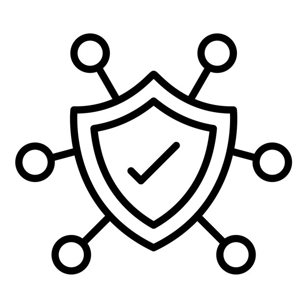 Security Vector Illustration Style van het netwerk