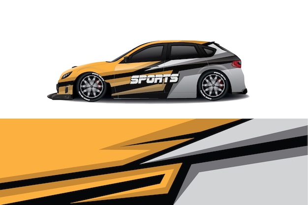 Sedan Car Decal Wrap Design