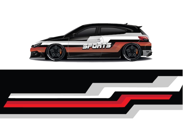 Sedan Car Decal Wrap Design