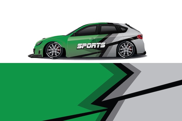 Sedan Car Decal Wrap Design