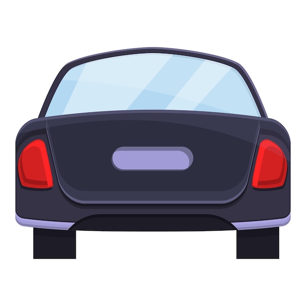 Vector sedan trunk car icon cartoon of sedan trunk car vector icon for web design isolated on white background