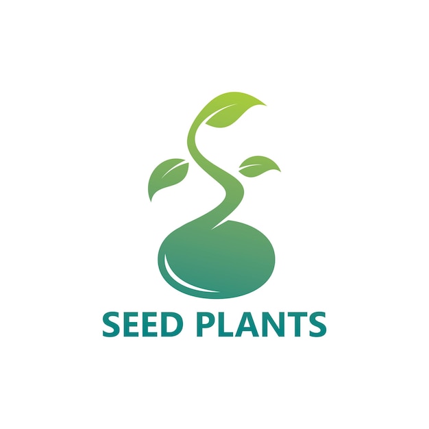 Seed Plants Logo Template Design