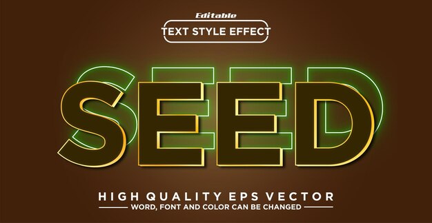 Vector seed-tekststijleffect bewerkbaar