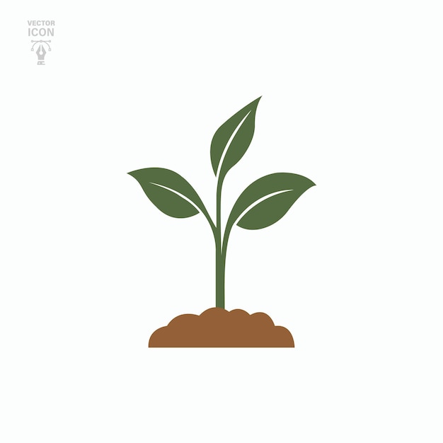 Seedling icon Growing young plant