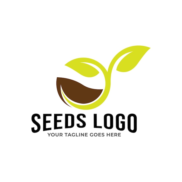 seeds logo vector template.