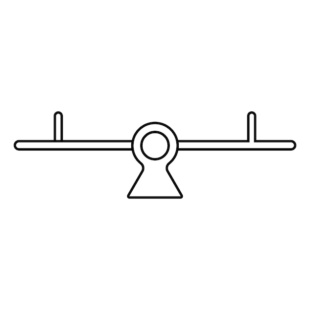 Seesaw icon vector