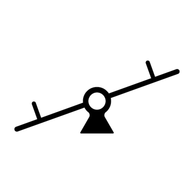 Seesaw icon vector