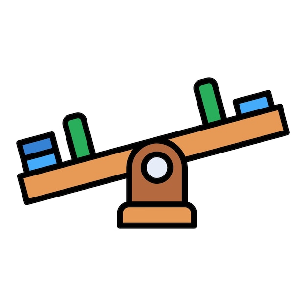 Vector seesaw icon