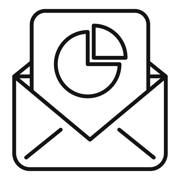 Segment markt mail pictogram overzicht vector Doelgrafiek Zakelijk aandeel