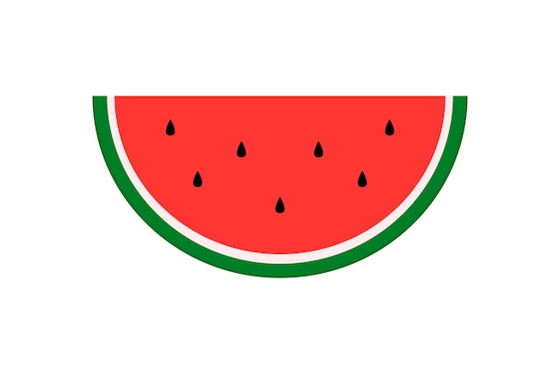 Segment van heerlijke watermeloen pictogram geïsoleerd op een witte achtergrond. vector illustratie