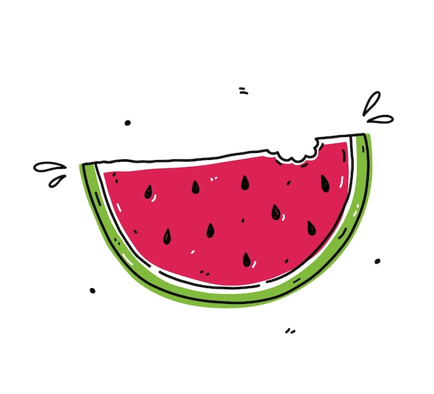 Segment van watermeloen geïsoleerd op witte achtergrond Biologische gezonde voeding