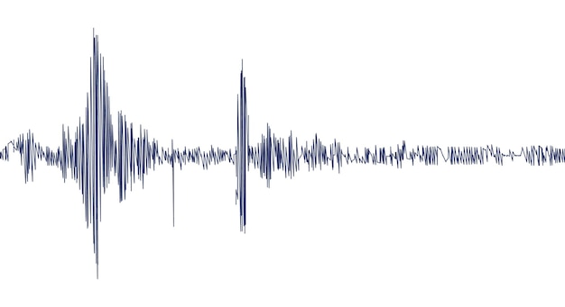 Seismogram of seismic activity or lie detector record