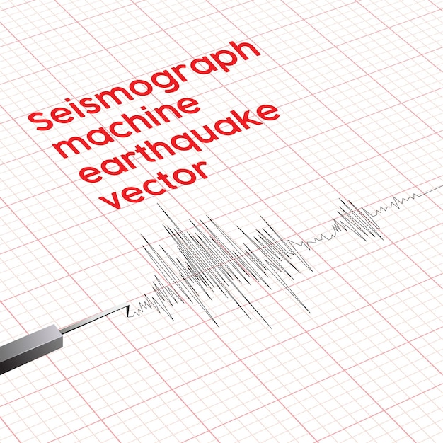 Вектор Вектор землетрясения сейсмографа. шкала рихтера.
