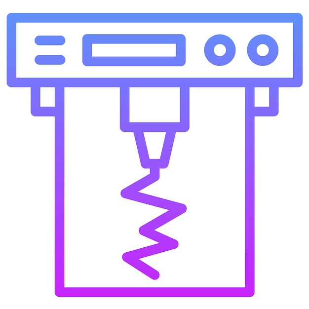 Vector seismograph vector icon illustration of natural disaster iconset