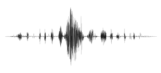 Seismograph wave of earthquake or volcano eruption