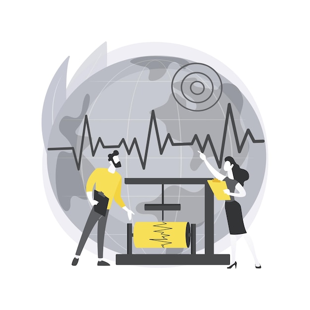 Vector seismologie abstract concept