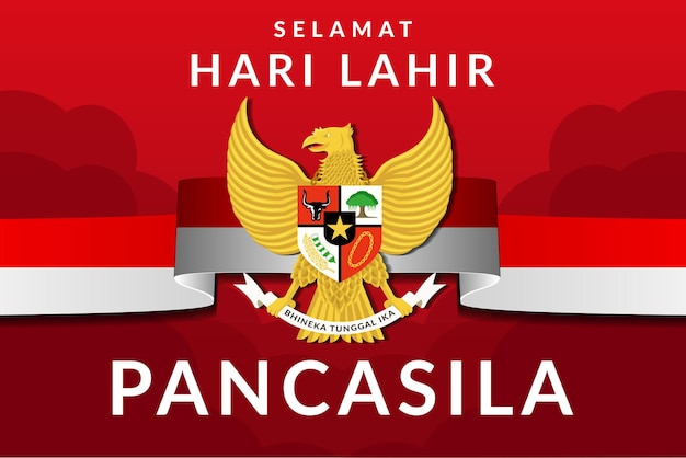 Selamat Hari Lahir Pancasila Pancasila 하루 그림 배경