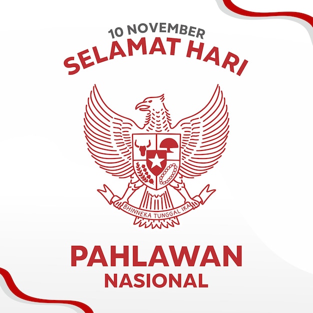 selamat hari pahlawan nasional Indonesië illustratie