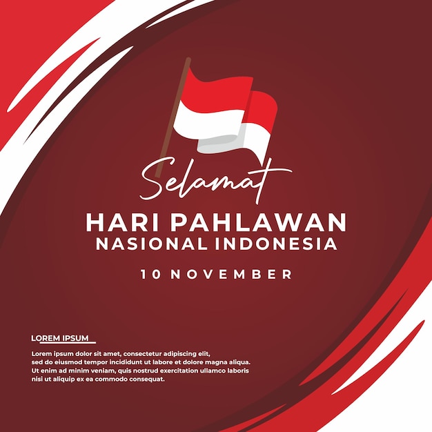 Selamat hari pahlawan nasional ontwerp