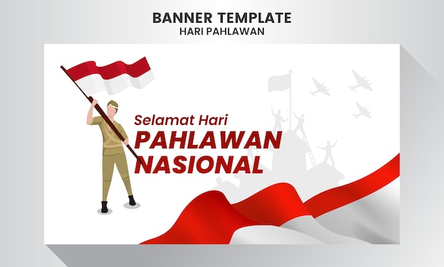 Selamat hari pahlawan nasional vertaling gelukkig Indonesische nationale helden dag vectorillustratie