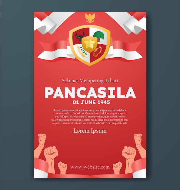 selamat hari pancasila betekent gelukkige pancasila dag social media post groet poster