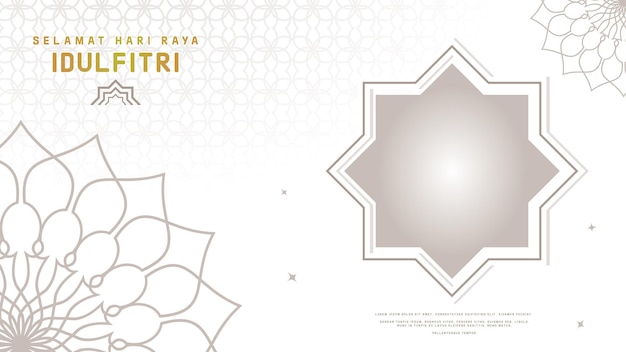 Selamat hari raya idulfitri greeting card template