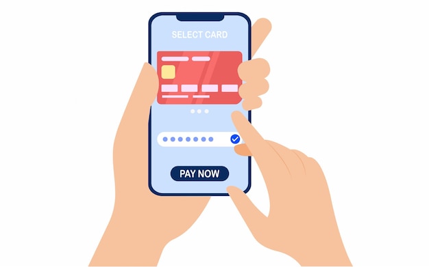Selecteer debetkaart voor online betaling internetbankieren en ewallets Veilige overboeking