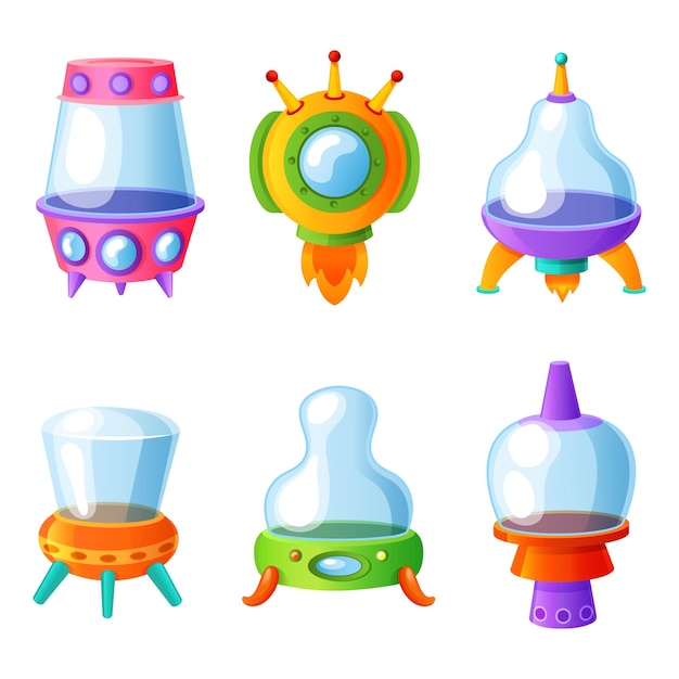 Selectie van cartoon ufo's