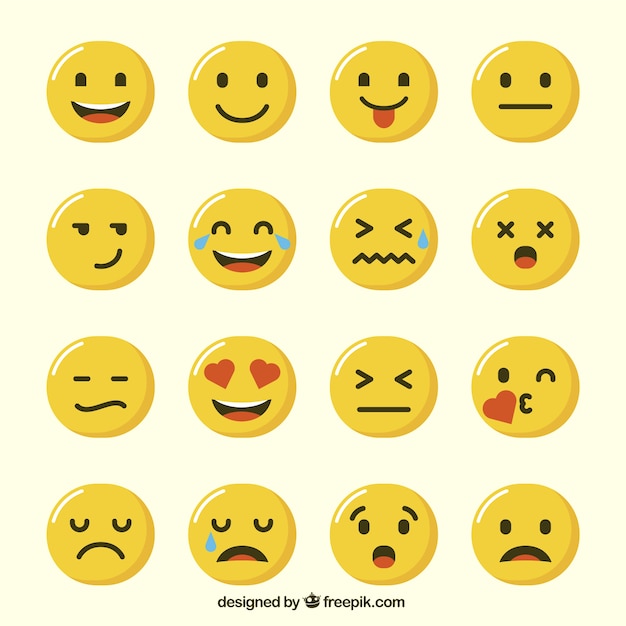 Selectie van grappige emoticons
