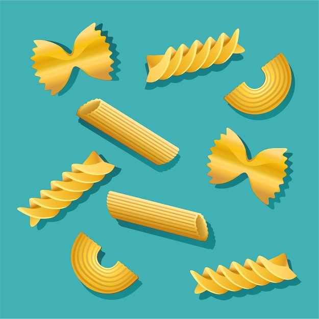 Vector selectie van pasta